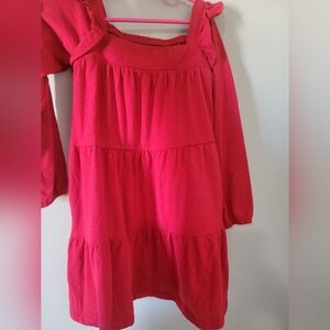 Children's Place girls red ruffle dress